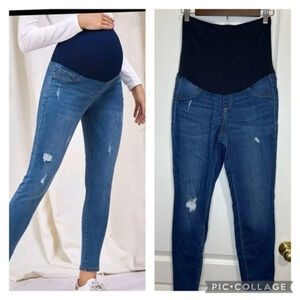 A: glow skinny jegging blue jeans size 6